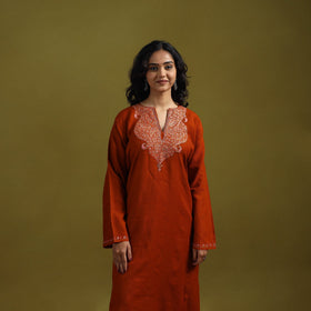 Handwoven sozni hand embroidered kashmiri merino wool