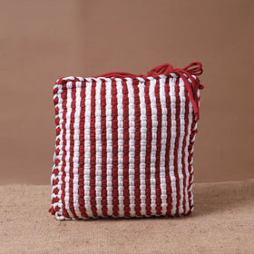  Handwoven Upcycled Cotton Cushion Cover Online at iTokri.com