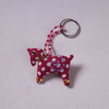 Red Handcrafted Fab Art & Beadwork Keychain