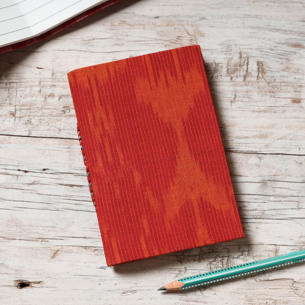  Ikat Fabric Cover Handmade Paper Notebook 