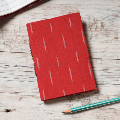 Ikat Fabric Cover Handmade Paper Notebook 