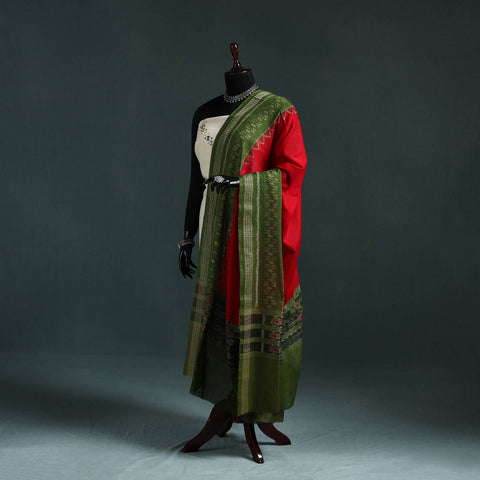 Ikat handloom cotton sambalpuri dupatta 03 - handcrafted