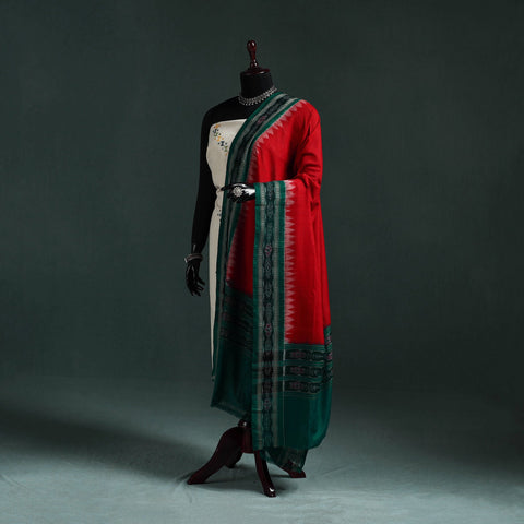 Ikat handloom cotton sambalpuri dupatta 04 - handcrafted