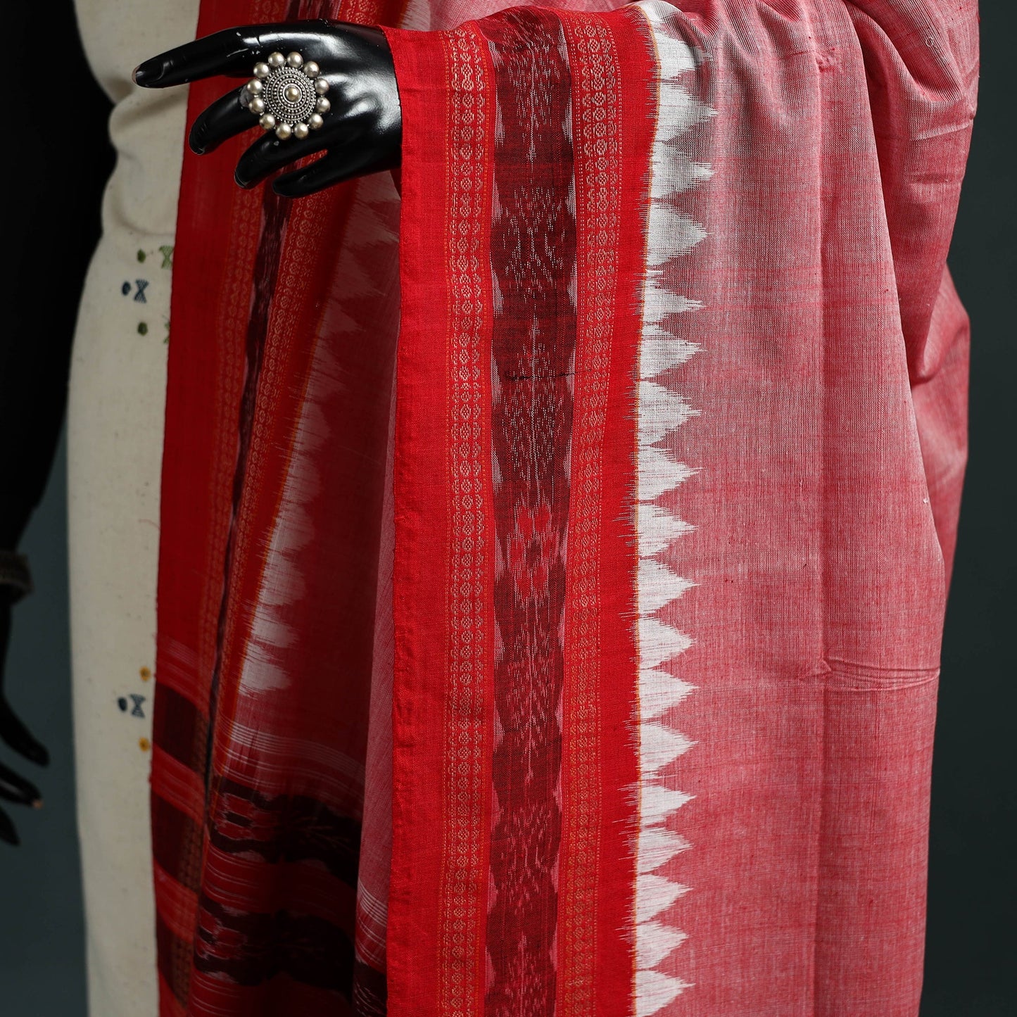 Ikat handloom cotton sambalpuri dupatta 06 - handcrafted