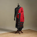 Red - ikat handloom cotton sambalpuri dupatta 11