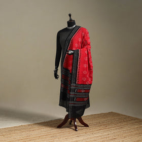 Red - ikat handloom cotton sambalpuri dupatta 11
