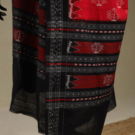 Red - ikat handloom cotton sambalpuri dupatta 11