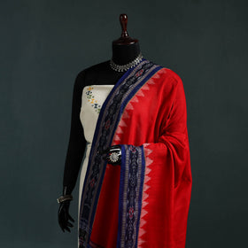Ikat handloom cotton sambalpuri dupatta 12 - handcrafted