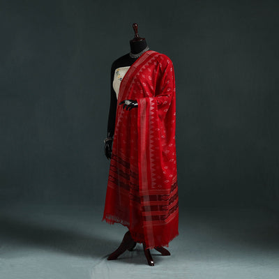Ikat handloom cotton sambalpuri dupatta 18 - handcrafted