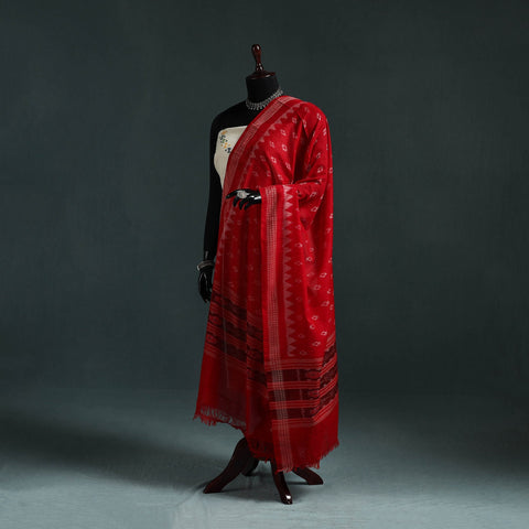 Ikat handloom cotton sambalpuri dupatta 18 - handcrafted