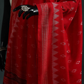 Ikat handloom cotton sambalpuri dupatta 18 - handcrafted