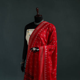 Ikat handloom cotton sambalpuri dupatta 18 - handcrafted