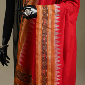 Red - ikat handloom cotton sambalpuri dupatta 20