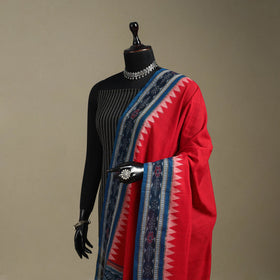 Red - ikat handloom cotton sambalpuri dupatta 26
