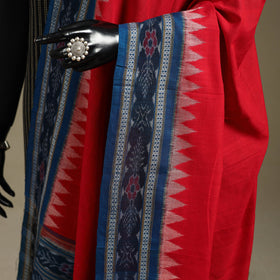 Red - ikat handloom cotton sambalpuri dupatta 26