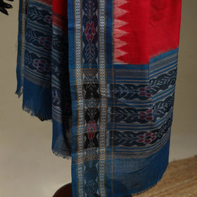 Red - ikat handloom cotton sambalpuri dupatta 26