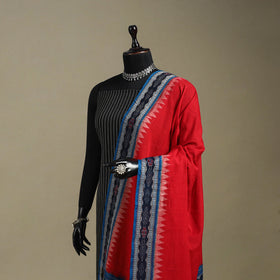 Red - ikat handloom cotton sambalpuri dupatta 43