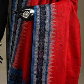 Red - ikat handloom cotton sambalpuri dupatta 43