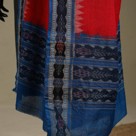Red - ikat handloom cotton sambalpuri dupatta 43
