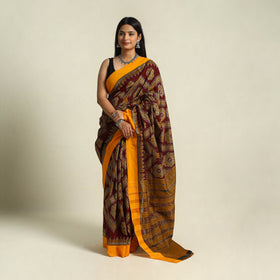 Buy Red Ikat Handloom Cotton Sambalpuri Saree