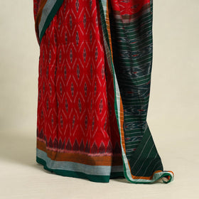 Buy Red Ikat Handloom Cotton Sambalpuri Saree