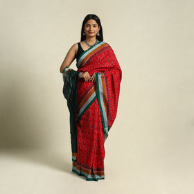 Buy Red Ikat Handloom Cotton Sambalpuri Saree