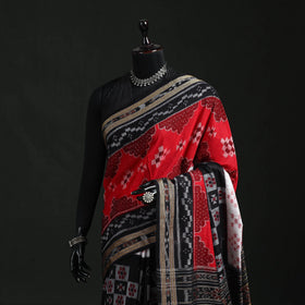 Ikat handloom cotton sambalpuri saree 07 - handcrafted