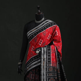 Ikat handloom cotton sambalpuri saree 08 - handcrafted