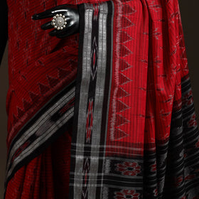 Ikat handloom cotton sambalpuri saree 13 - handcrafted
