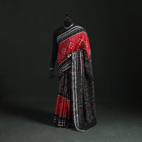 Ikat handloom cotton sambalpuri saree 26 - handcrafted