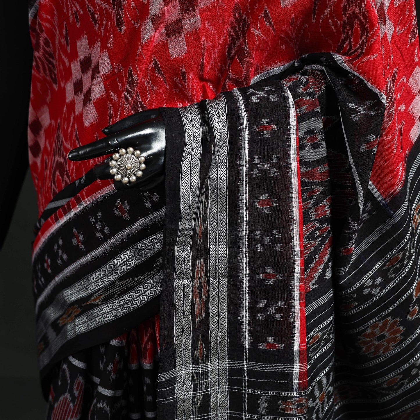 Ikat handloom cotton sambalpuri saree 26 - handcrafted