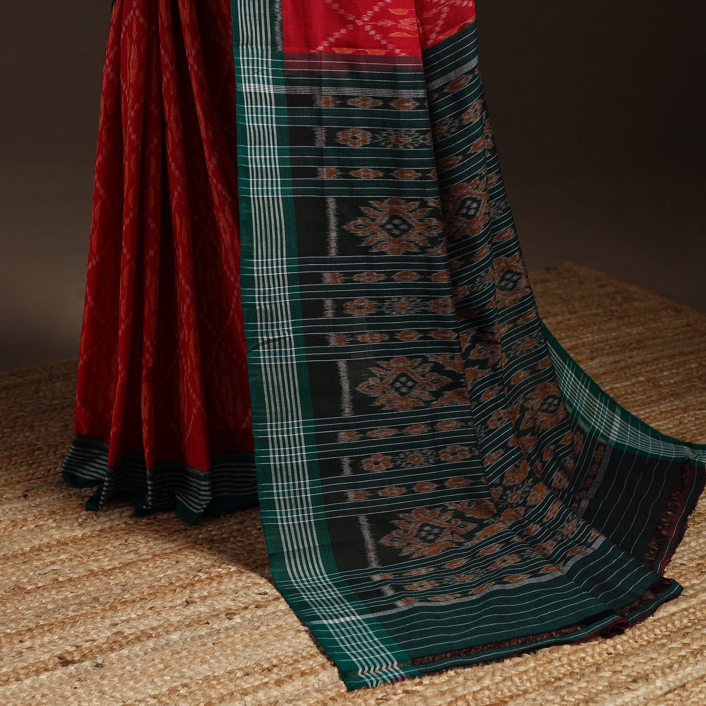 Ikat handloom cotton sambalpuri saree 30 - handcrafted