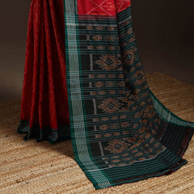 Ikat handloom cotton sambalpuri saree 30 - handcrafted