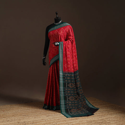 Ikat handloom cotton sambalpuri saree 30 - handcrafted