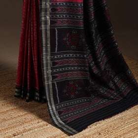Ikat handloom cotton sambalpuri saree 35 - handcrafted