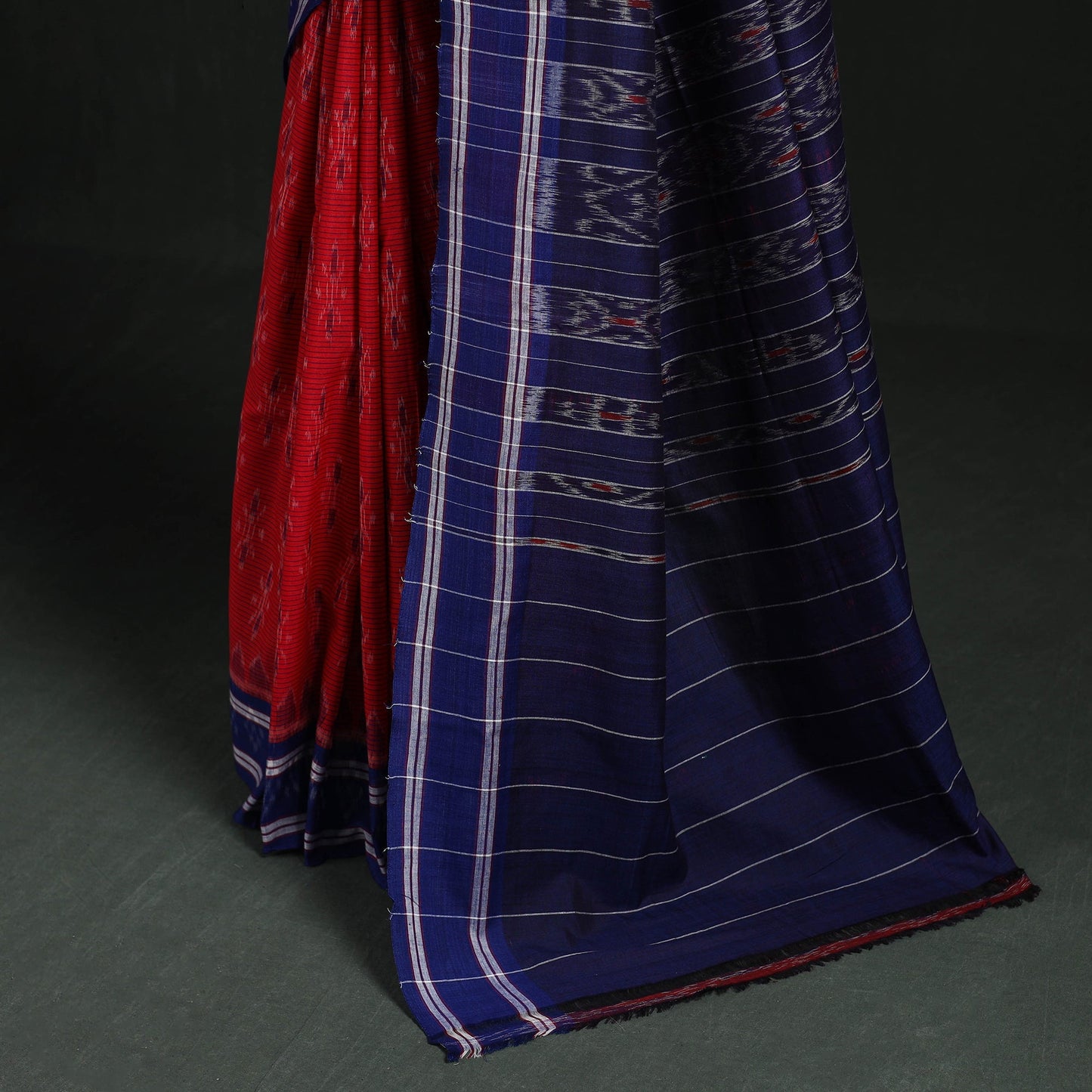 Ikat handloom cotton sambalpuri saree 59 - handcrafted