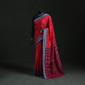 Ikat handloom cotton sambalpuri saree 60 - handcrafted