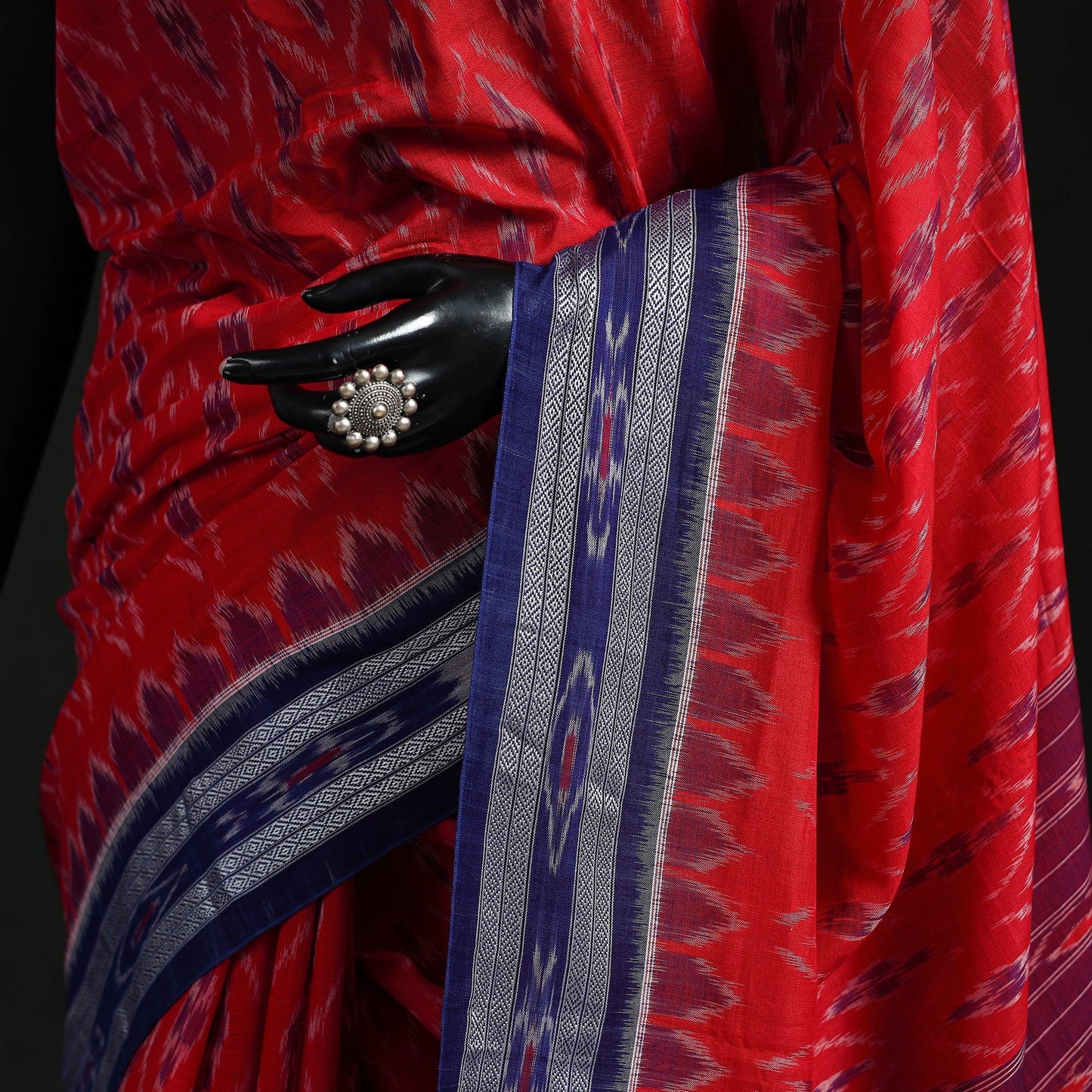 Ikat handloom cotton sambalpuri saree 60 - handcrafted