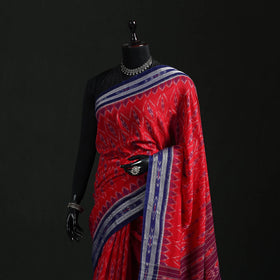 Ikat handloom cotton sambalpuri saree 60 - handcrafted