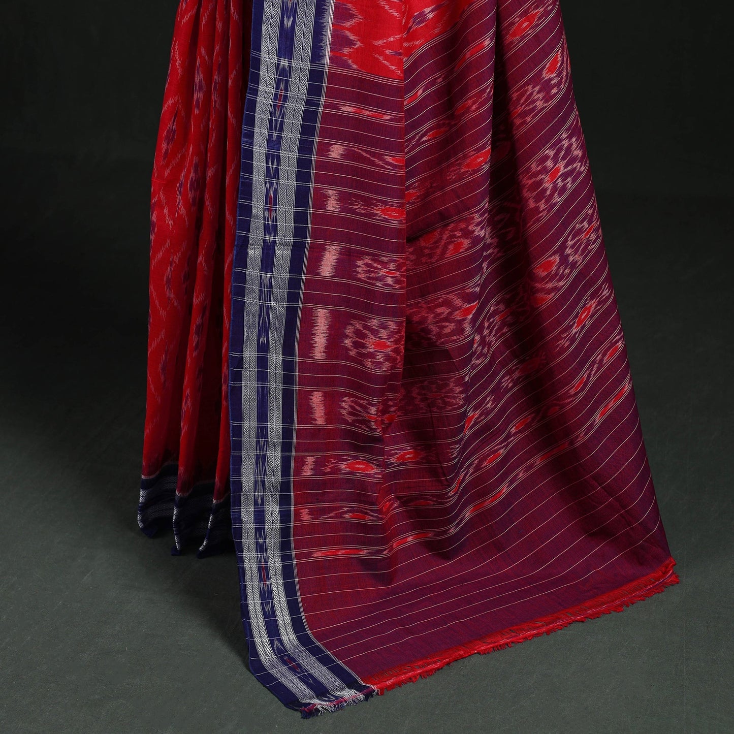 Ikat handloom cotton sambalpuri saree 60 - handcrafted