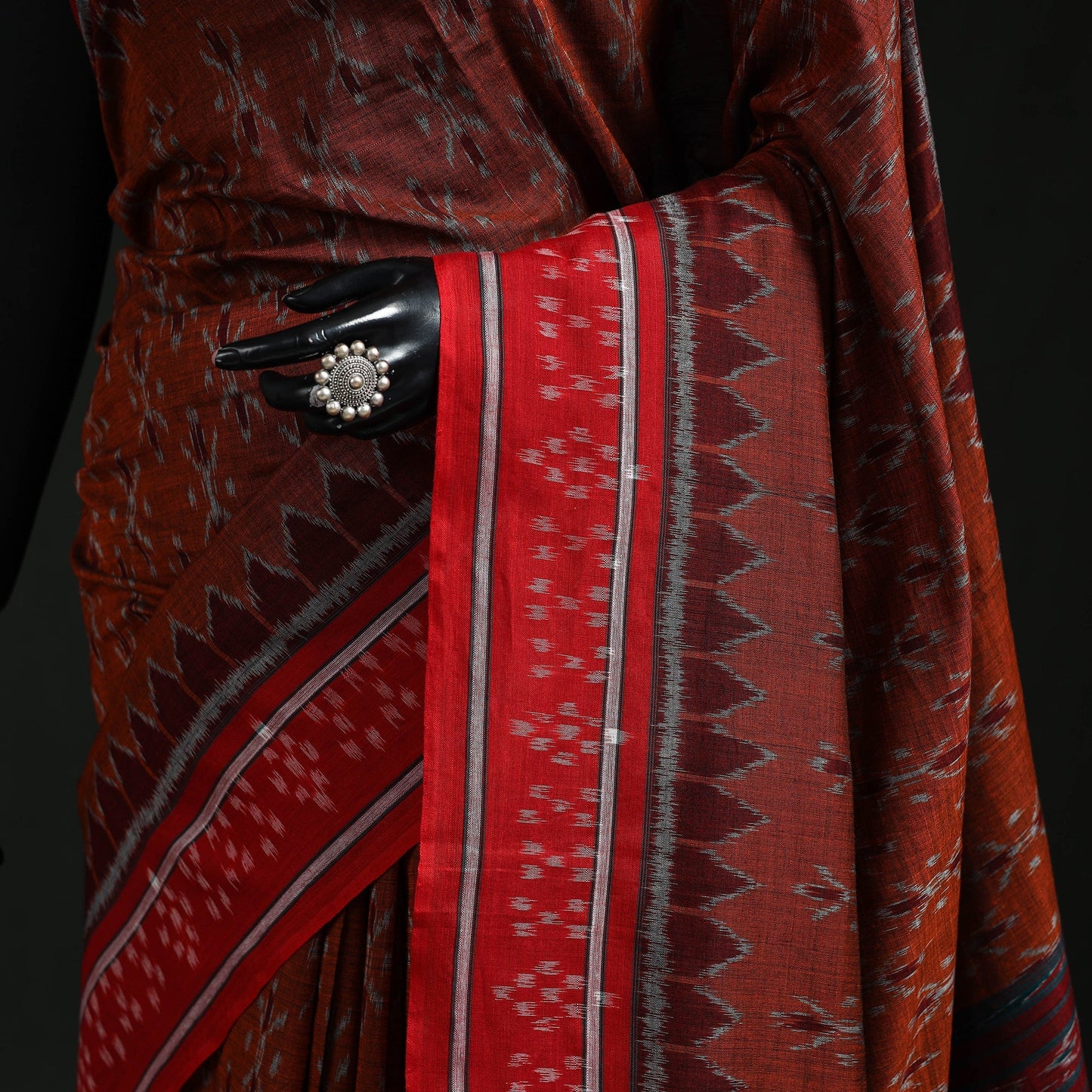 Ikat handloom cotton sambalpuri saree 62 - handcrafted