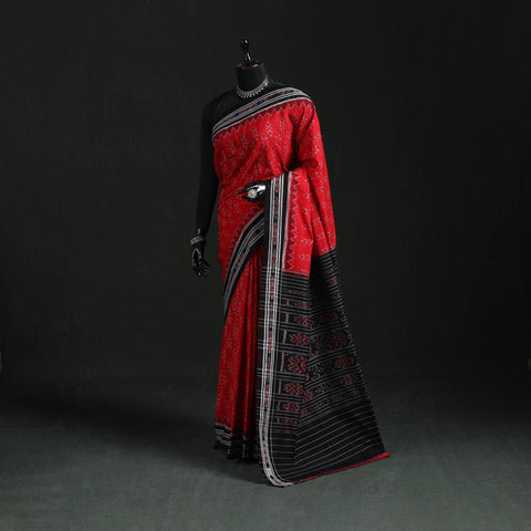 Ikat handloom cotton sambalpuri saree 63 - handcrafted