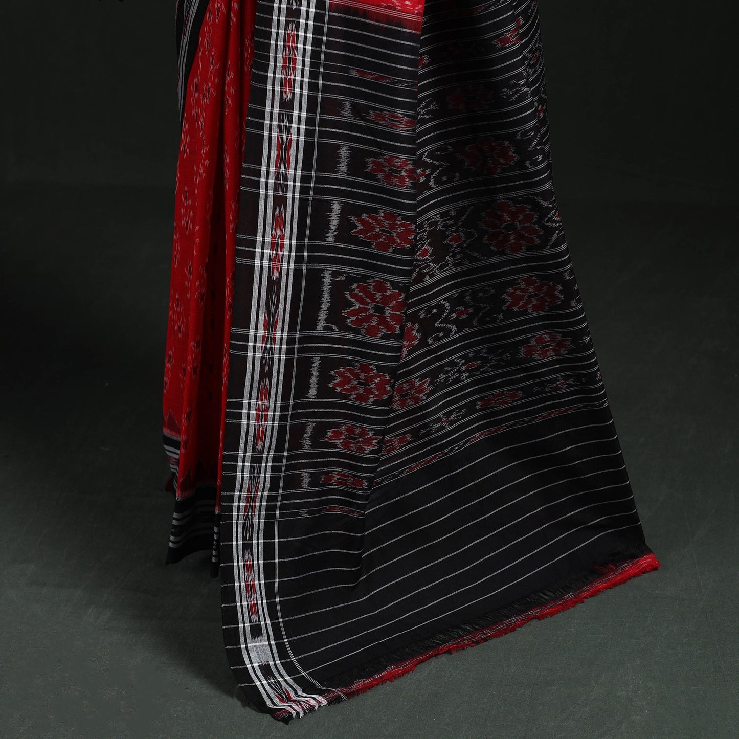 Ikat handloom cotton sambalpuri saree 63 - handcrafted
