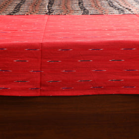 Red - ikat with modal silk patch cotton bedsheet set 34