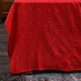 Red - ikat with modal silk patch cotton bedsheet set 36