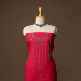Ilkal kasuti embroidery cotton 3pc unstitched dress