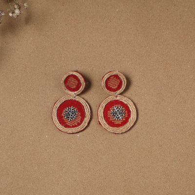 Inaya jute fabart handmade earrings - handcrafted