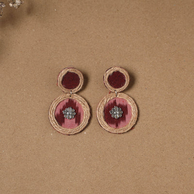 Ishra jute fabart handmade earrings - handcrafted