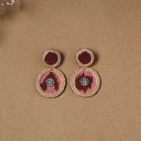 Ishra jute fabart handmade earrings - handcrafted