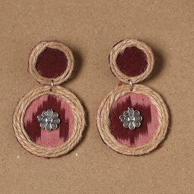 Ishra jute fabart handmade earrings - handcrafted